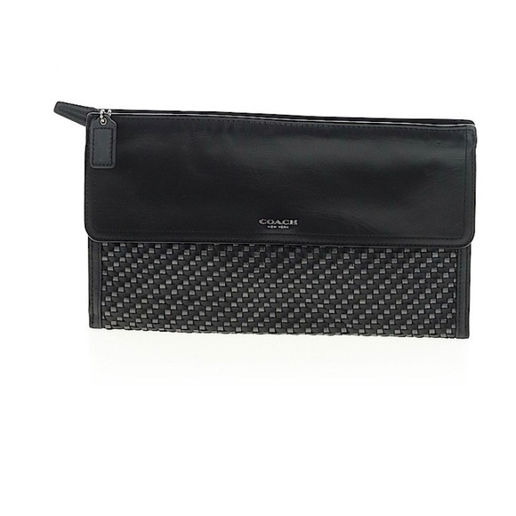 Coach Handbags - Coach black gray GUC clutch handbag purse